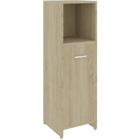 Bathroom Cabinet Sonoma Oak 30x30x95 cm Chipboard