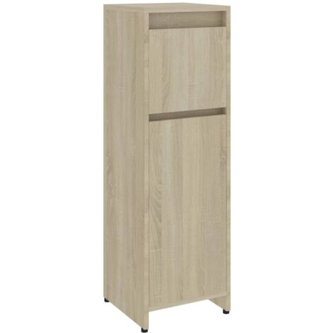 Bathroom Cabinet Sonoma Oak 30x30x95 cm Chipboard