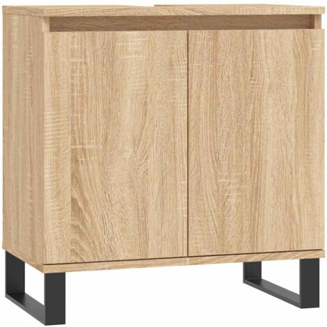 Bathroom Cabinet Sonoma Oak 58x33x60 cm Engineered Wood vidaXL