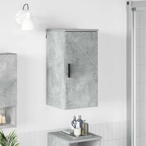 Bathroom Cabinet Wall-mounted Concrete Grey 30 x 31.5 x 61 cm vidaXL
