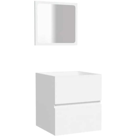 Bathroom Cabinet with Mirror White Engineered Wood vidaXL