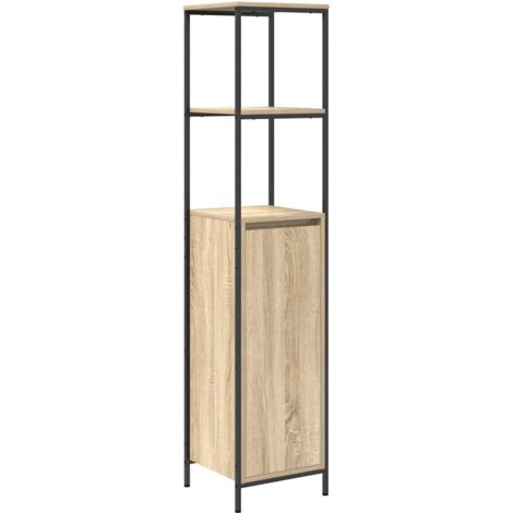 Bathroom Cabinet with Shelves Sonoma Oak 36x35x165 cm vidaXL