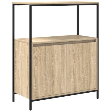 Bathroom Cabinet with Shelves Sonoma Oak 76.5x35x95 cm vidaXL