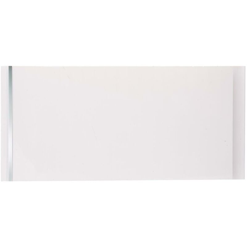 Bathroom Ceiling Cladding Panels Moderna White & Silver pvc 200x4000mm - 4m2 - White