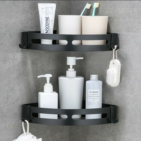 1~8PCS Self Adhesive Bathroom Shelves Wall Mounted Storage Rack Box Bathroom  Accessories Toilet Washstand Punch Free Shampoo - AliExpress