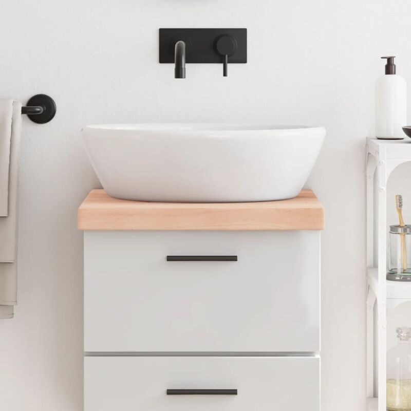 Bathroom Countertop 40x60x(2-6) Cm Untreated Solid Wood Vidaxl