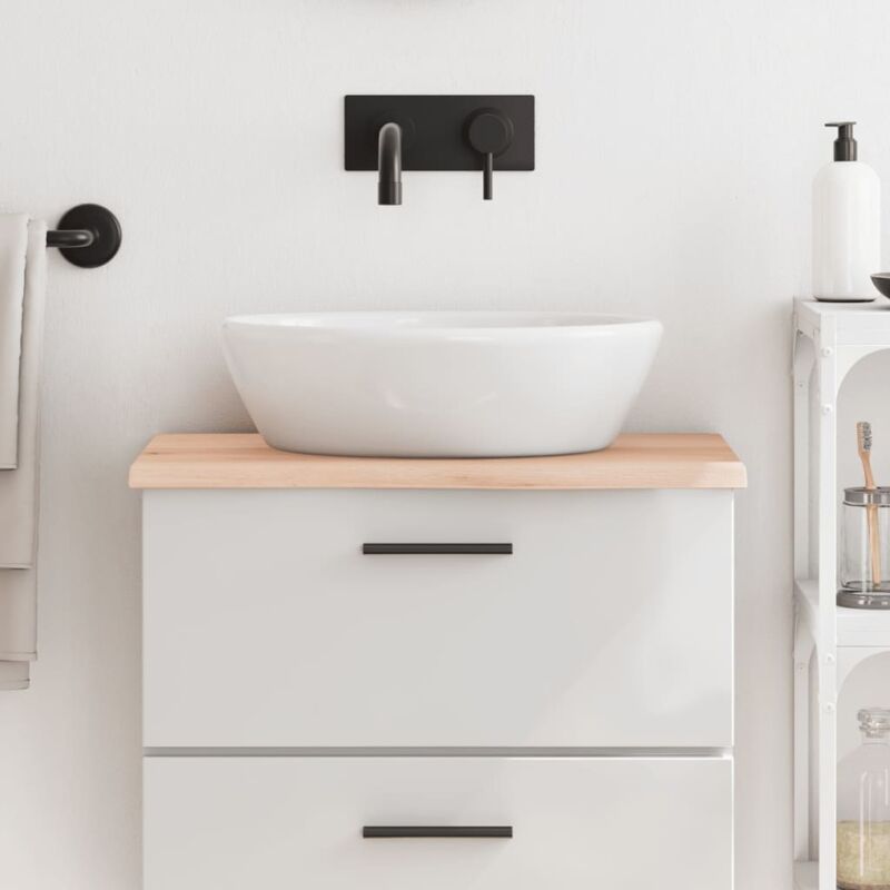Bathroom Countertop 60x30x2 Cm Untreated Solid Wood Vidaxl
