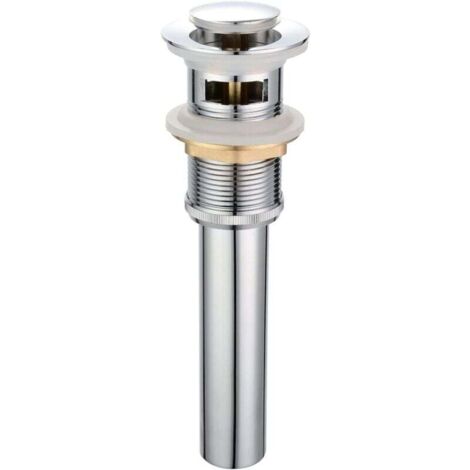 Bathroom Drain, Pop-up Drain Plug, Vanity Unit, Replacement Parts, Drain Parts, Drain Plug, Drain Pipe, with Replacement Instructions (Overflow Type) MUMU