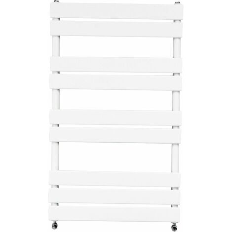 Bathroom Flat Panel Heated Towel Rail Radiator Central Heating 1000x600mm White