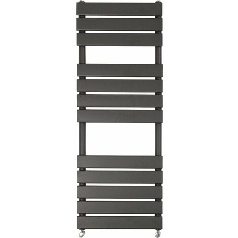 Bathroom Flat Panel Heated Towel Rail Radiator Central Heating 1200x450mm Anthracite