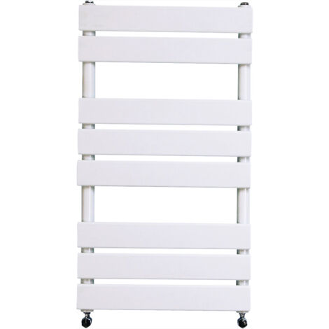 Bathroom Flat Panel Heated Towel Rail Radiator Central Heating 800x450mm White