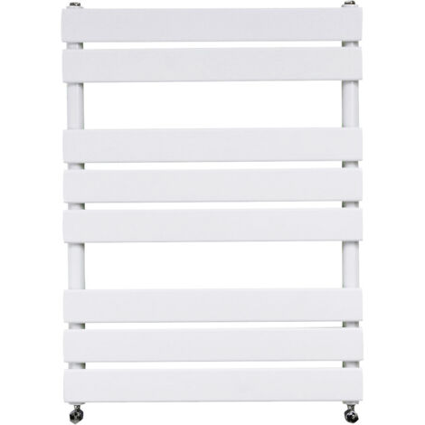 Bathroom Flat Panel Heated Towel Rail Radiator Central Heating 800x600mm White