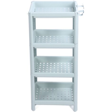 Bathroom Floor Storage Shelf Bathroom Storage Open Shelf Unit Freestanding Corner Rack Shelves Storage Rack Nordic Blue 4 Tier