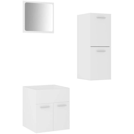 Bathroom Furniture Set White Engineered Wood vidaXL