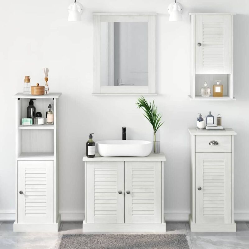 Bathroom Furniture Set Vigo 5 Pcs Brown 37 X 34 X 110 Cm Vidaxl