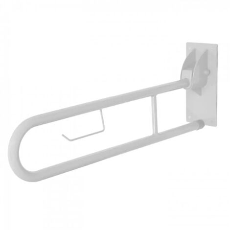 Bathroom Grab Rail Support Bar Foldaway Swing Arm White For Doc M Toilet