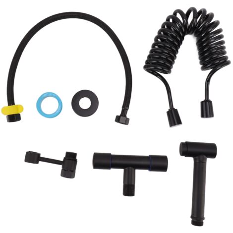 Bathroom Handheld Bidet Sprayer Kit Bidet Toilet Sprayer with Hose for Women Feminine Wash Black