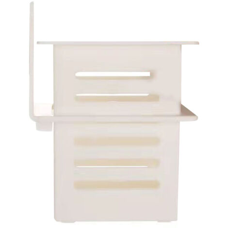 Bathroom Kitchen Draining Shelf Plastic Adhesive Waterproof Small Wall Chopsticks Basket Organizer White