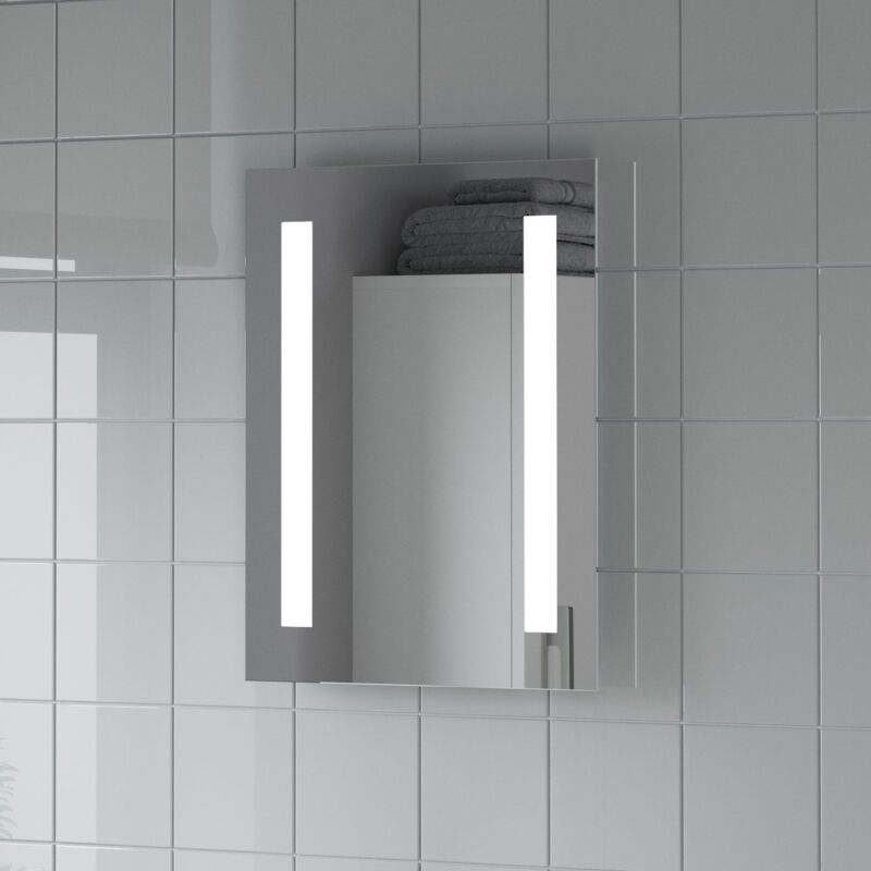 Bathroom Mirror led Lights Wall Rectangular Battery Powered IP44 Rated 390x500mm