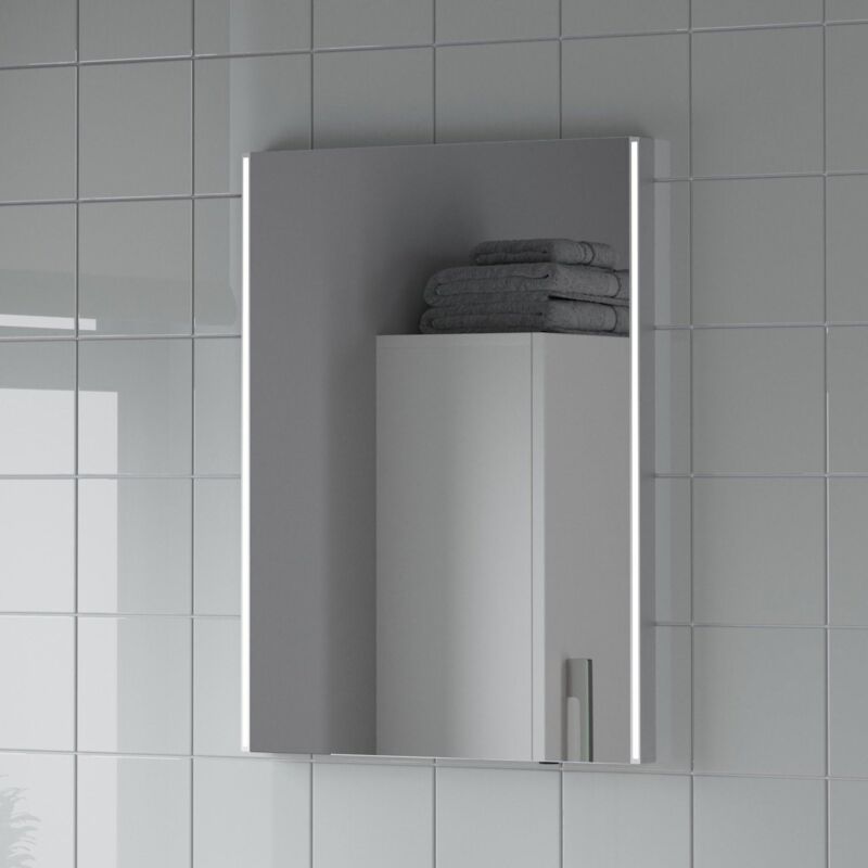 Bathroom Mirror led Illuminated Rectangular Battery Power Modern IP44 450x600mm