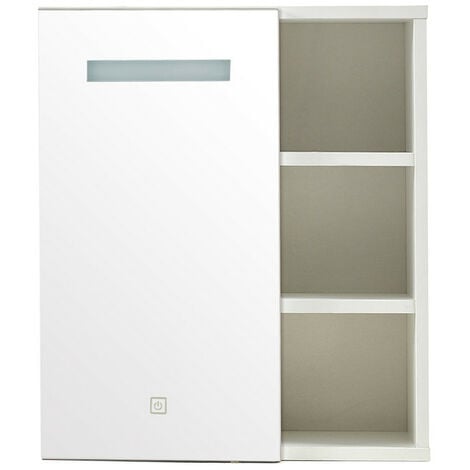 Bathroom LED Mirror Cabinet 52x45x16.5cm Wall Mounted Storage Cabinet Wall Cabinet for Bathroom