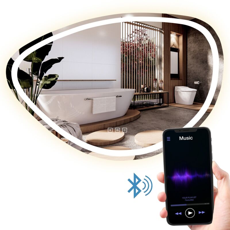 Rea - Bathroom Led Mirror Fog 70x100cm