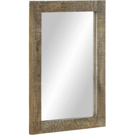 Bathroom Mirror 50x2.5x70 cm Solid Wood Mango vidaXL