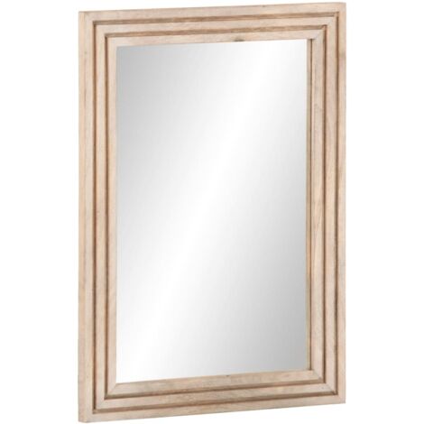 Bathroom Mirror 50x70 cm Solid Wood Mango and Glass vidaXL