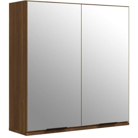 Bathroom Mirror Cabinet Brown Oak 64x20x67 cm vidaXL