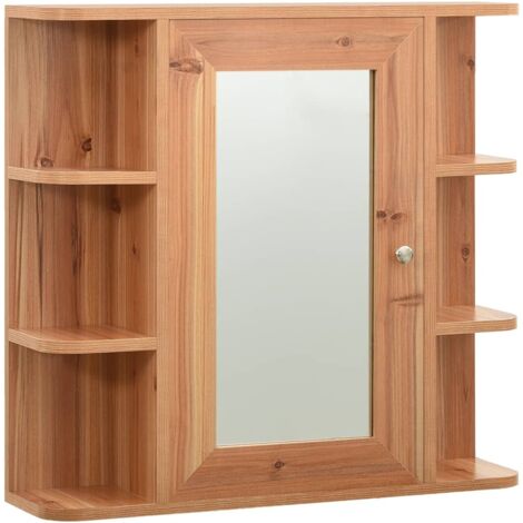 Bathroom Mirror Cabinet Oak 66x17x63 cm MDF