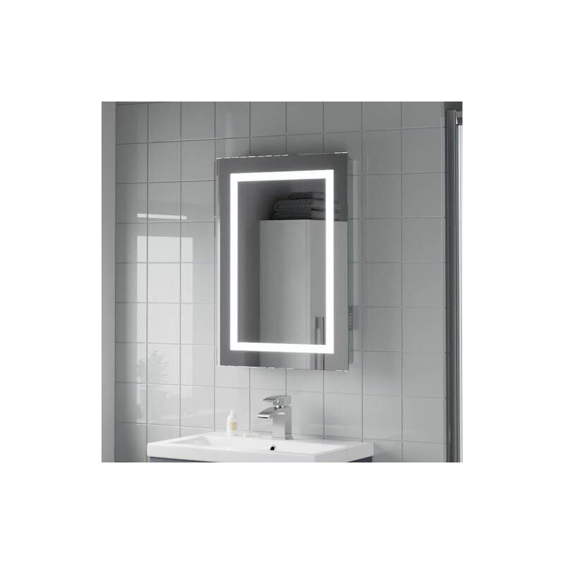 KnightsBridge 230V IP44 600 x 450mm LED Bathroom Mirror with Demister