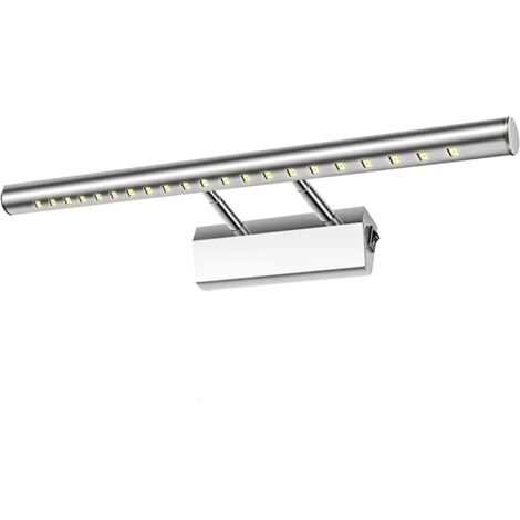 Bathroom Mirror Light 5W LED Wall Sconce Light Table Light Waterproof IP44 Adjustable 180° with Switch Stainless Steel Lighting Decoration Vanity Toilet Toilet Makeup 40cm,6000k