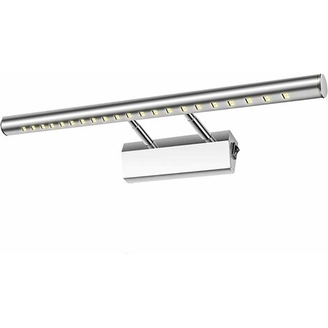 Bathroom mirror light LED 5W wall light table lamp waterproof IP44 180° adjustable with switch stainless steel lighting decoration furniture toilet make-up 40cm