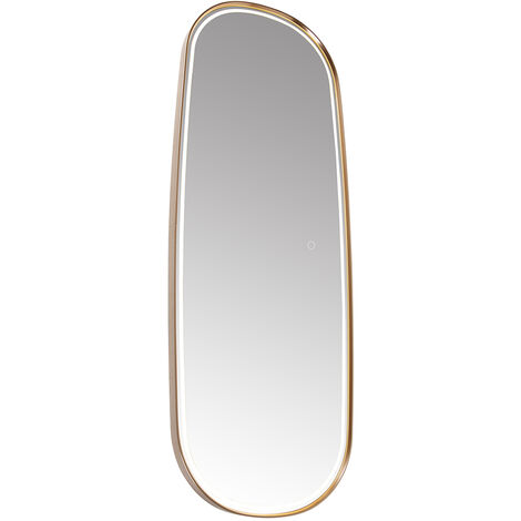 Gia Gold Marble Touch Sensor LED Makeup Mirror With Lights