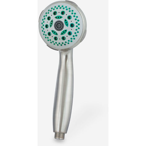 Bathroom Modern Shower Handset 6 Mode Premium Brushed Nickel Finish 90mm