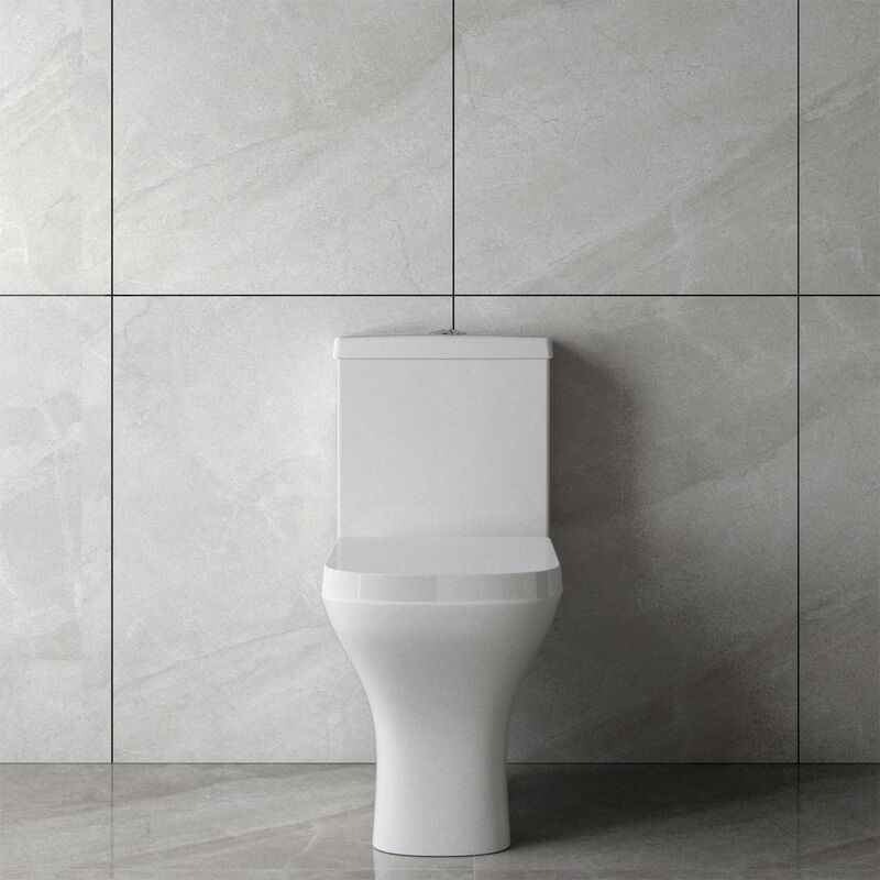 Bathroom Modern Square White Close Coupled Toilet Ceramic wc