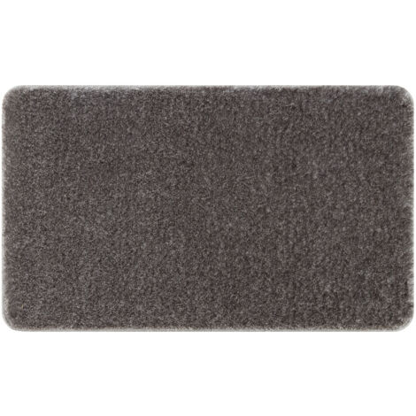Bathroom rug SANTA plain, non-slip, soft - grey grey 60x100 cm