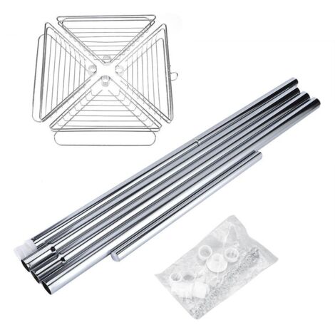 Bathroom Shower Corner Metal Tension Pole Adjustable 4 Baskets Storage Rack Shelf