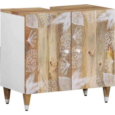 Bathroom Sink Cabinet 62x33x58 cm Solid Wood Mango vidaXL