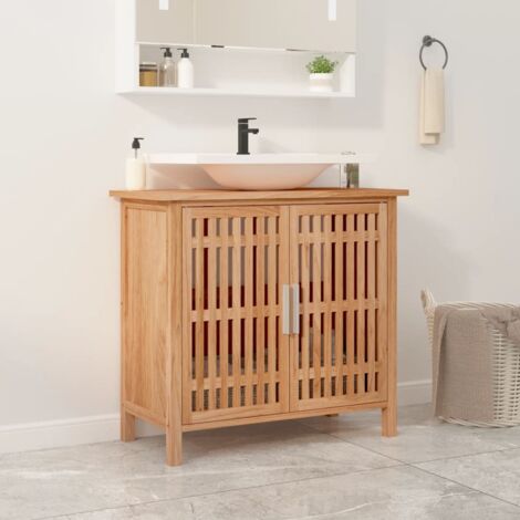 Bathroom Sink Cabinet 66x29x61.5 cm Solid Wood Walnut vidaXL