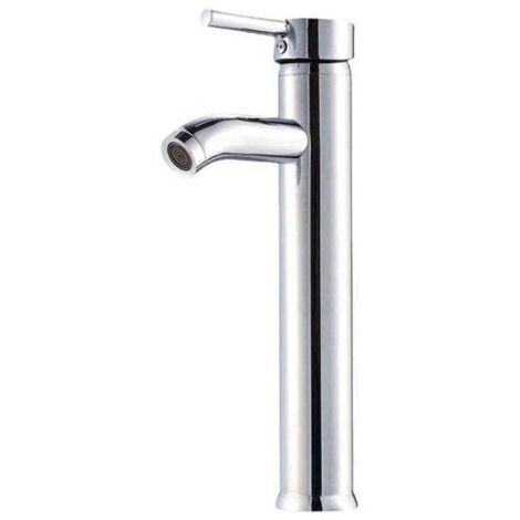 Bathroom Sink Faucet with High Spout, Adjustable Hot and Cold Water Mixer Tap, Chrome MUMU