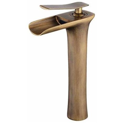 Bathroom Sink Faucets Antique Brass High Arc Basin Mixer Tap