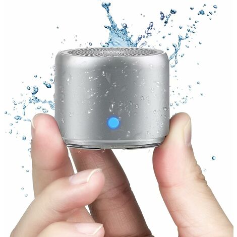 Bathroom Speaker, Active Portable Mini Bluetooth 5.0 Speaker with Extra Bass, 12hr Battery Life, IP67 Waterproof(Silver)