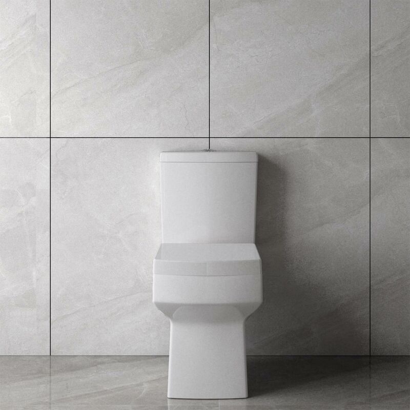 Bathroom Square White Ceramic Modern Close Coupled Toilet wc