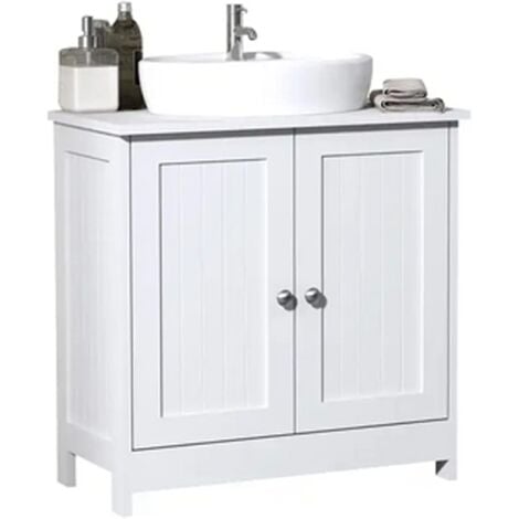 Bath Vida Priano Grey 2 Door Under Sink Bathroom Cabinet Freestanding Under  Basin Storage