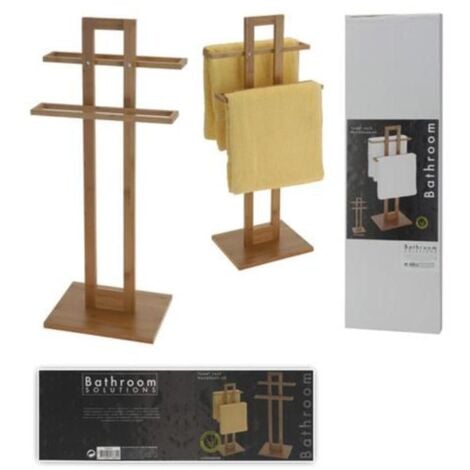 BATHROOM toallero pie bambu 37x25x85 cm , Toallero pie bambú 37x25x85 cm. -Original toallero de pie de la marca BathroomEsta barra de toalla moderna y estable de bambú de alta