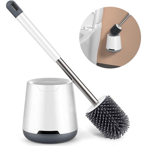 1PC Toilet Brush Holder Set Household Cleaning Supplies Standing Stainless Steel 