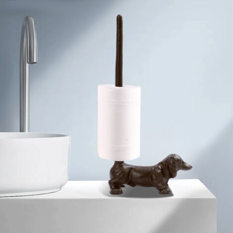 Bathroom Toilet Kitchen Roll Holder Dog Towel Roll Holder Stand Rack