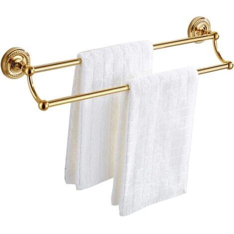 Bathroom Towel Rack, Bathroom Towel Rack, Vintage Brass Towel Rail, Bathroom Accessories, Gold, 60cm