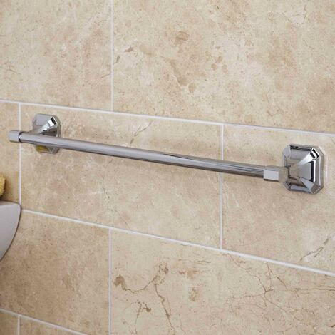 Bathroom Towel Rail Single Bar Traditional Stylish Wall Mounted
